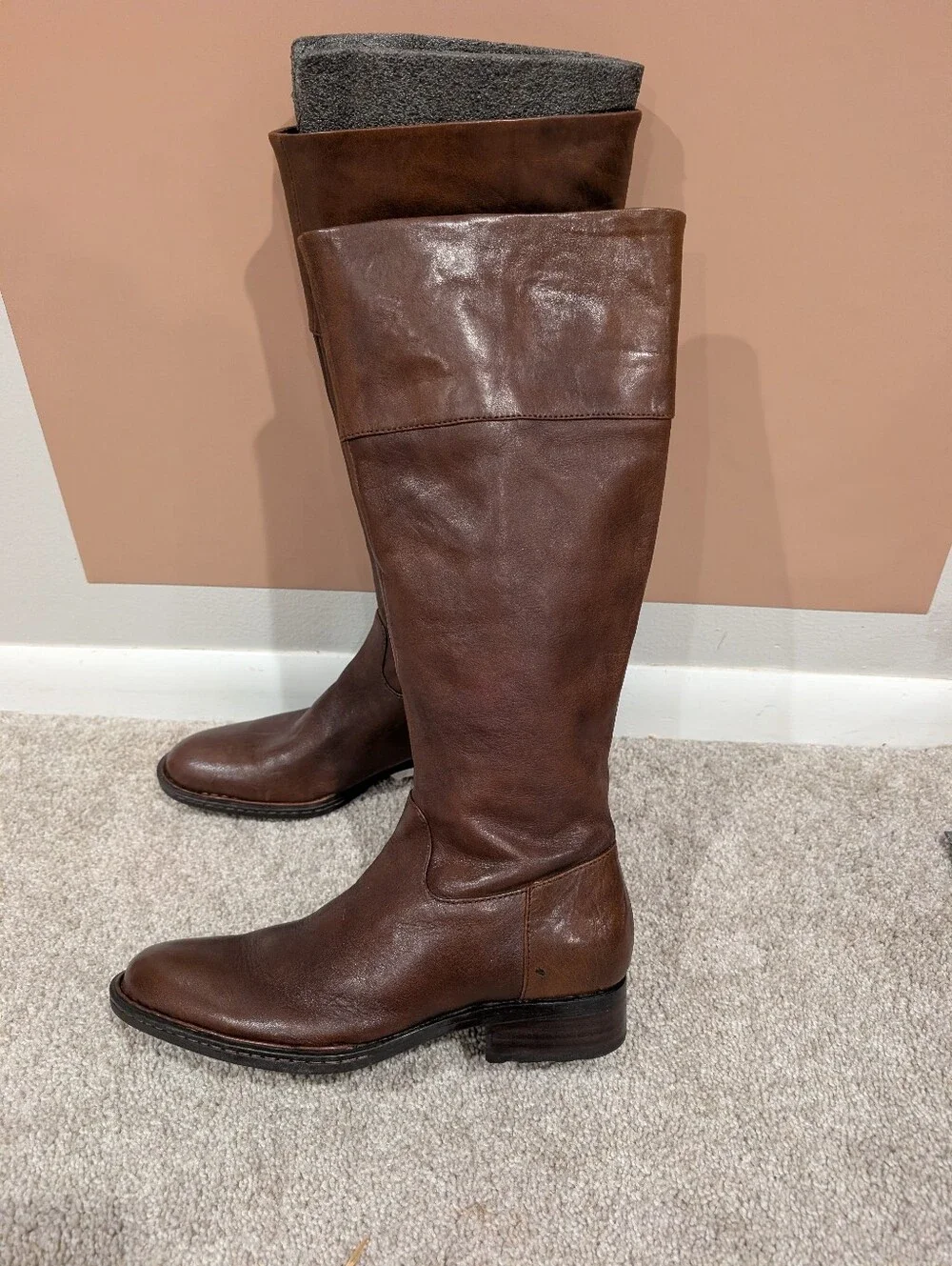 NEW Born Brown Leather Knee-High Riding Boots